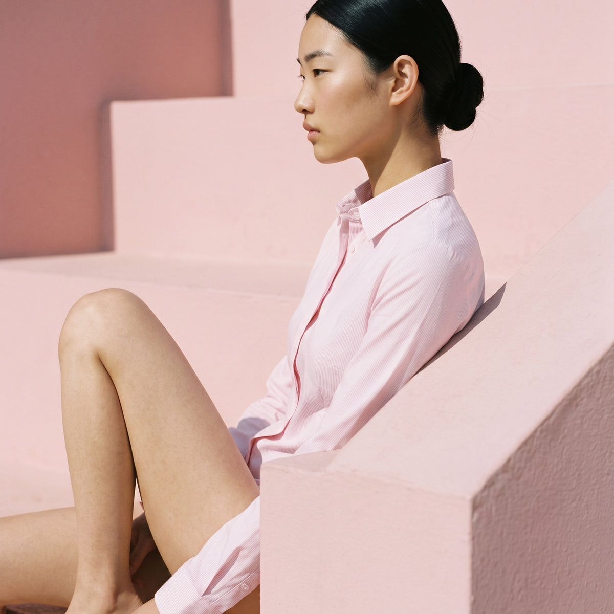 Issu & Lloyd Odette Dress Shirt Pink Striped