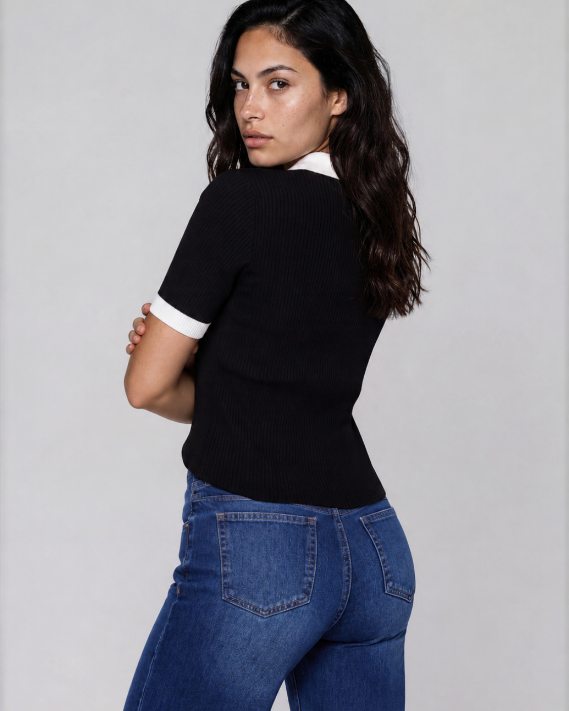 Adelaide high-waist contour-fit jeans voor dames in blauw – Issu & Lloyd
