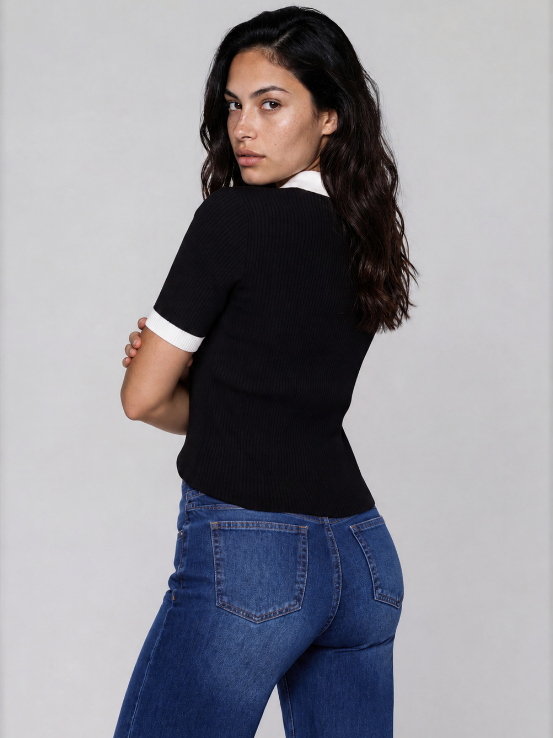 Adelaide high-waist contour-fit jeans voor dames in blauw – Issu & Lloyd