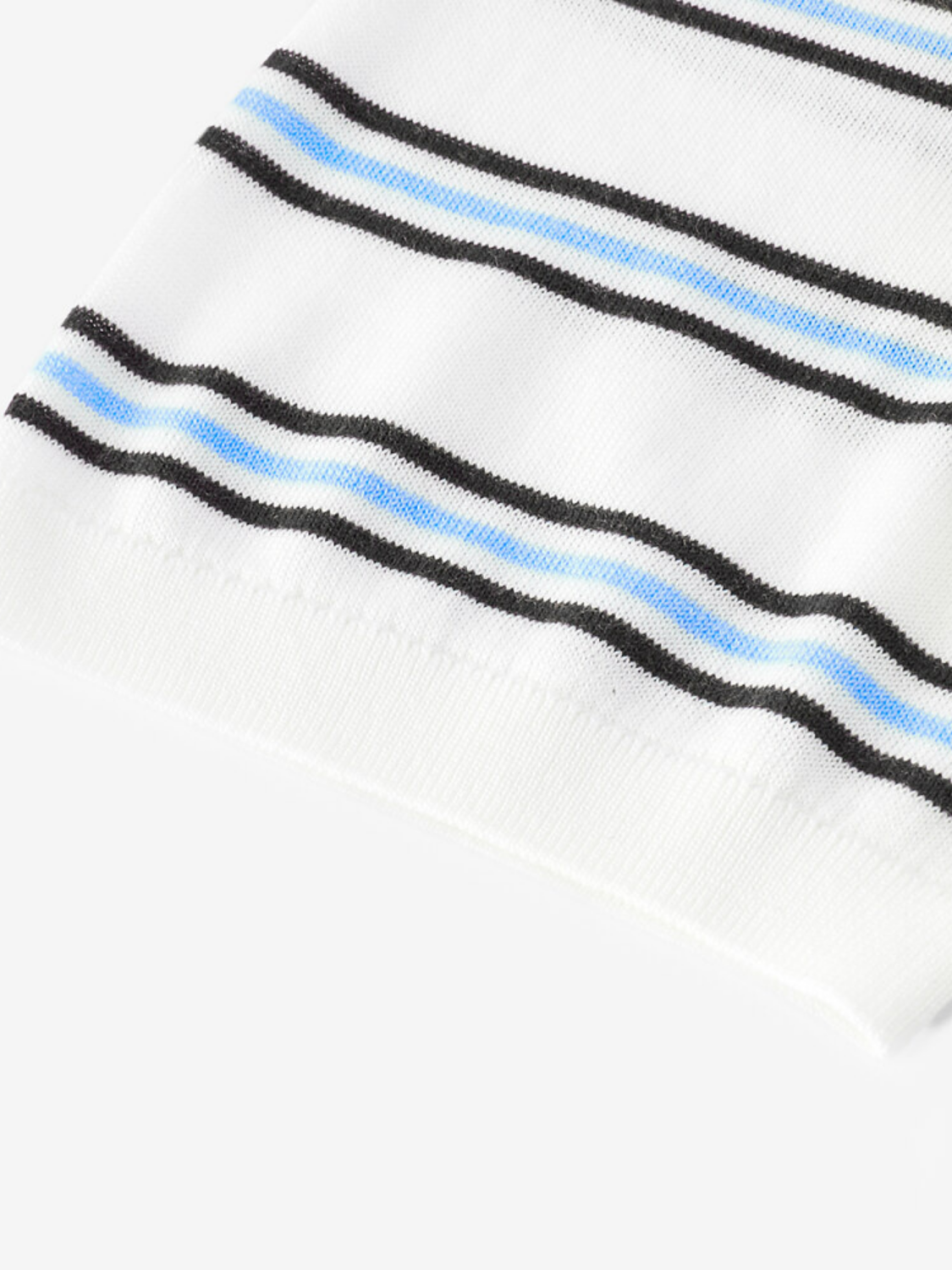 Arabella fijngebreide polo van lyocell voor dames in crème gestreept – Issu & Lloyd