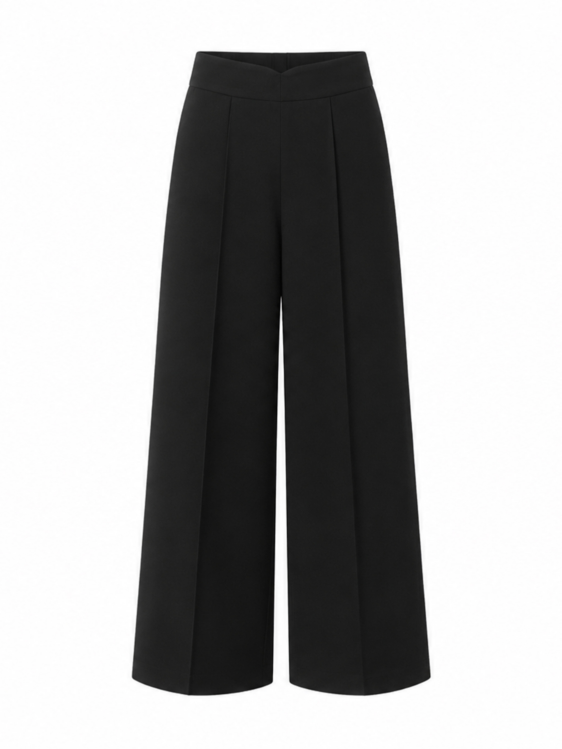 Arabelli high-waist pantalon met plooien voor dames in zwart – Issu & Lloyd