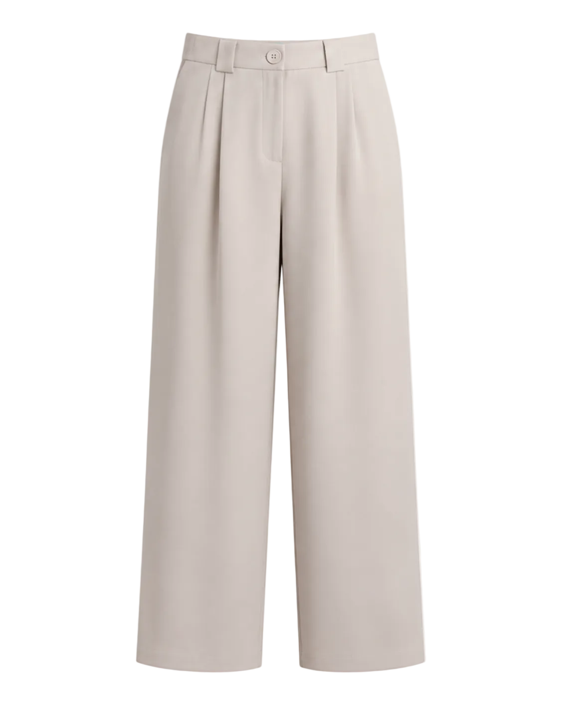 Philippa ultra high-waist pantalon met plooien voor dames in beige – Issu & Lloyd