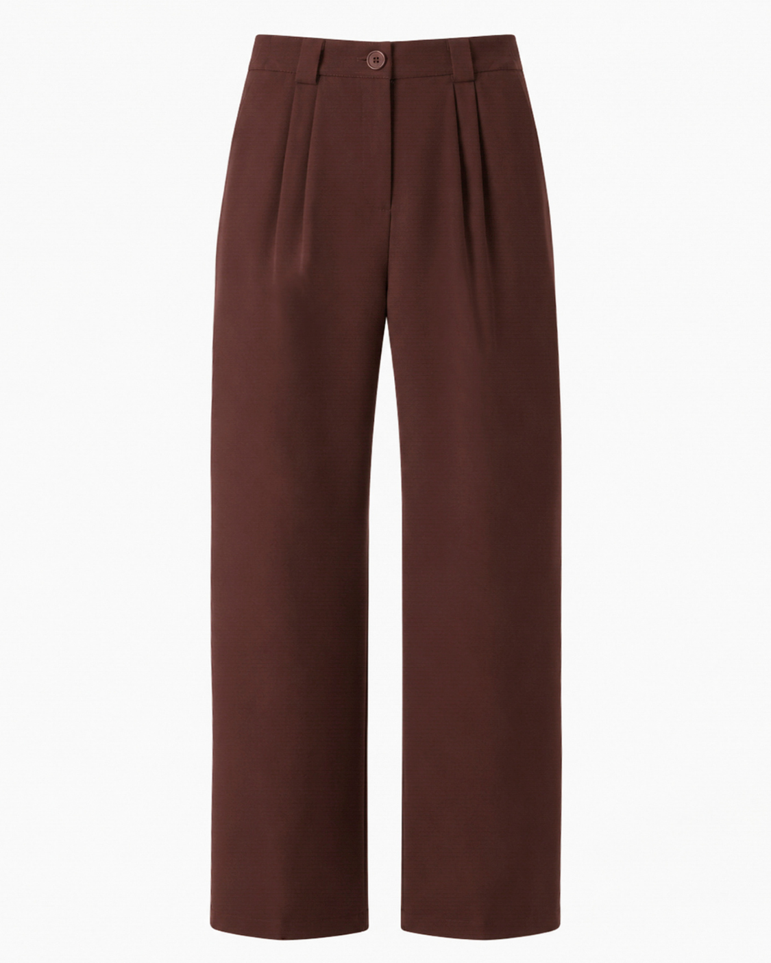 Philippa ultra high-waist pantalon met plooien voor dames in bruin – Issu & Lloyd
