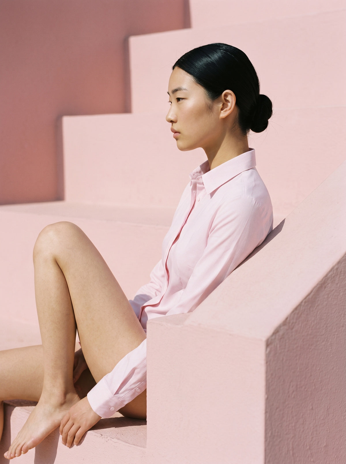 Issu & Lloyd Odette Dress Shirt Pink Striped