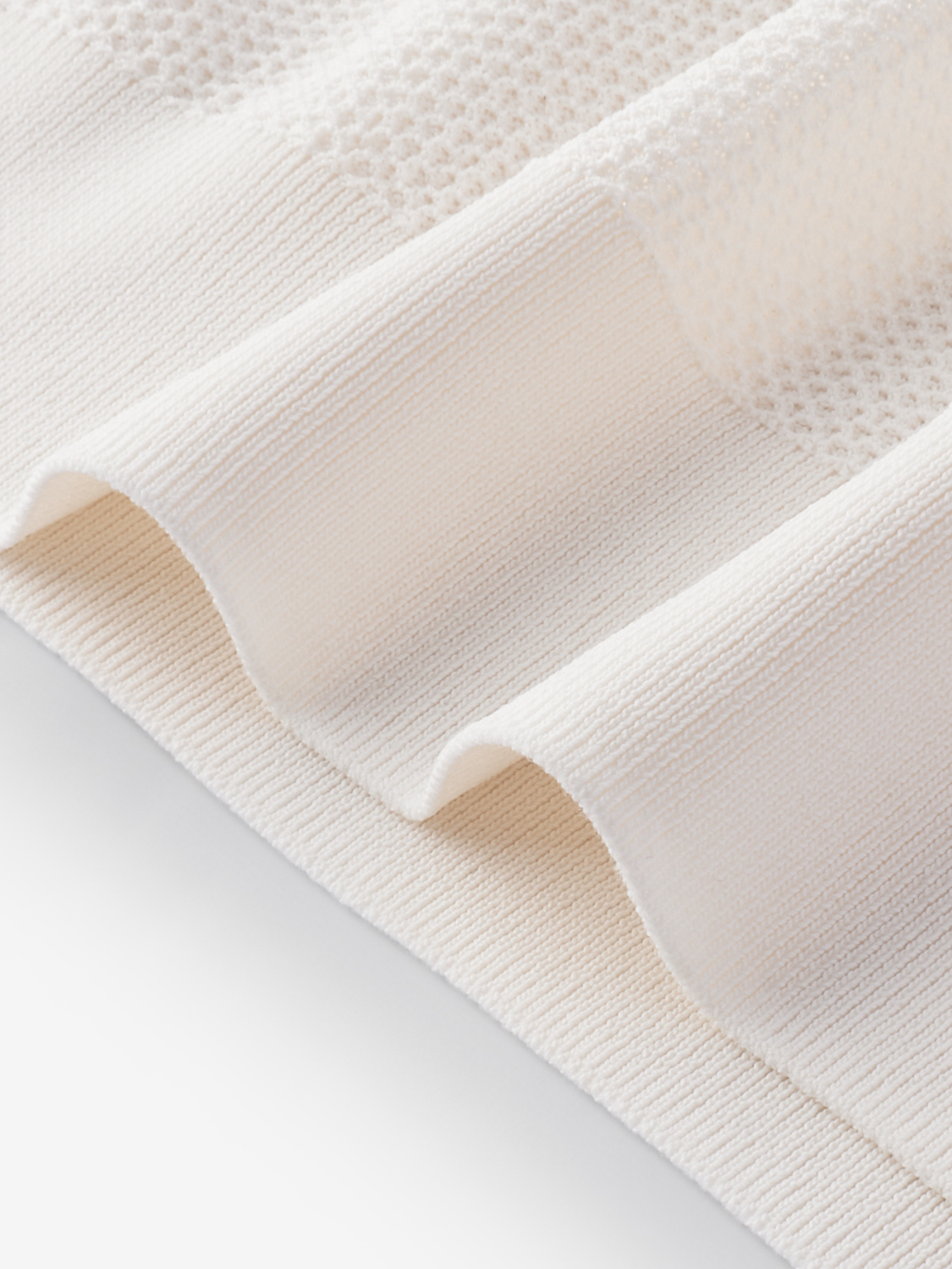 Alistair gebreide piqué polo met streepdetail voor heren in crème – Issu & Lloyd