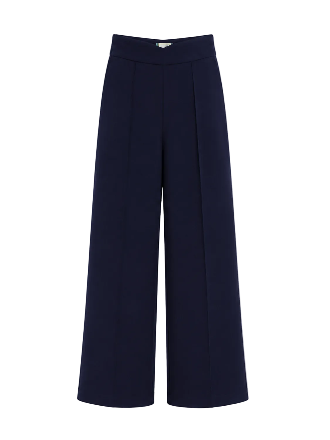 Arabelli high-waist pantalon met plooien voor dames in marineblauw – Issu & Lloyd