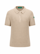 Augusta open gebreide polo van wol en cashmere voor dames in beige – Issu & Lloyd