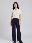 Augusta open gebreide polo van wol en cashmere voor dames in crème – Issu & Lloyd