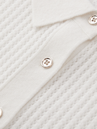 Augusta open gebreide polo van wol en cashmere voor dames in crème – Issu & Lloyd