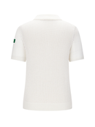 Augusta open gebreide polo van wol en cashmere voor dames in crème – Issu & Lloyd