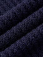 Augusta open gebreide polo van wol en cashmere voor dames in marineblauw – Issu & Lloyd