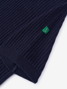 Augusta open gebreide polo van wol en cashmere voor dames in marineblauw – Issu & Lloyd
