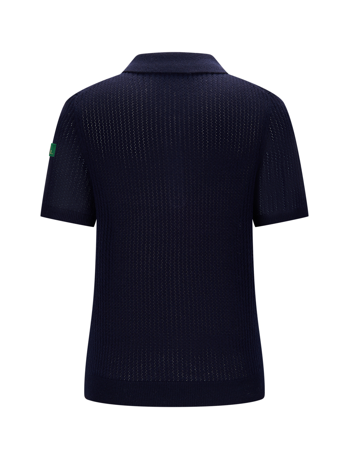 Augusta open gebreide polo van wol en cashmere voor dames in marineblauw – Issu & Lloyd