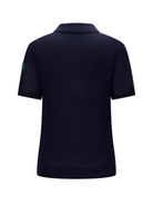 Augusta open gebreide polo van wol en cashmere voor dames in marineblauw – Issu & Lloyd