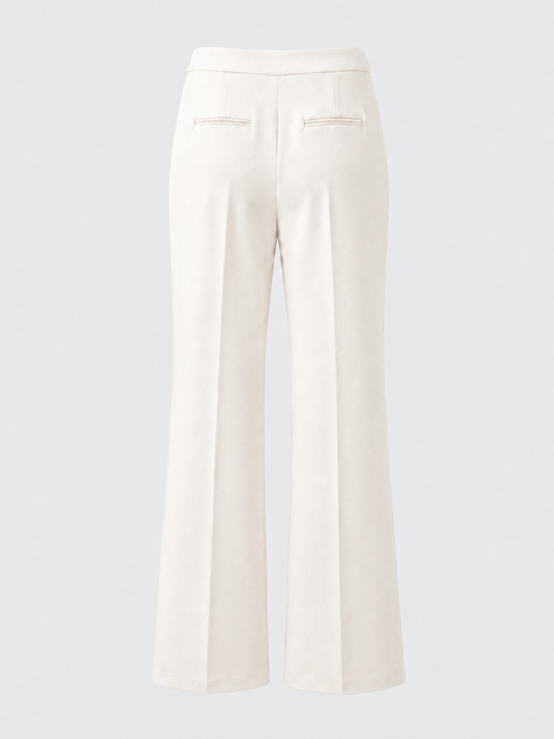 Daphni pantalon met plooien en flared pijp voor dames in crème – Issu & Lloyd
