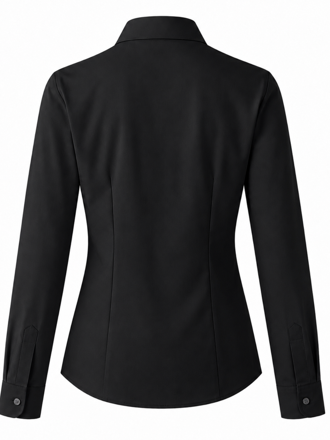 Delphine getailleerde blouse met coupenaden voor dames in zwart – Issu & Lloyd