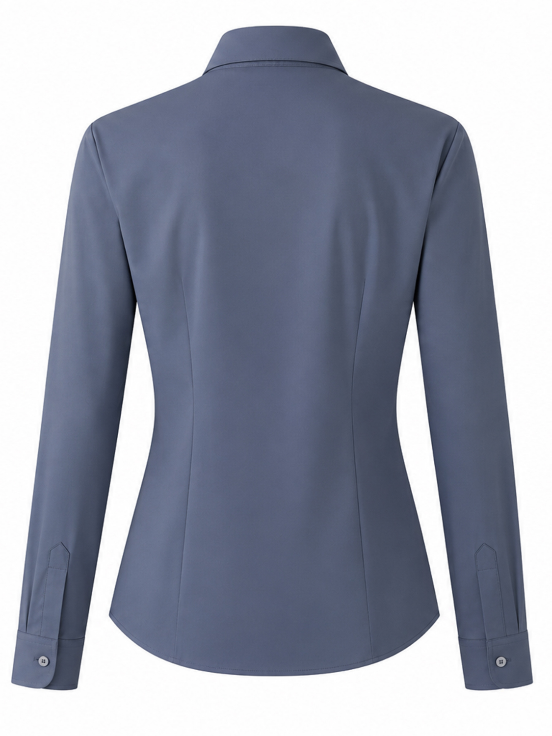 Delphine getailleerde blouse met coupenaden voor dames in schaduwblauw – Issu & Lloyd