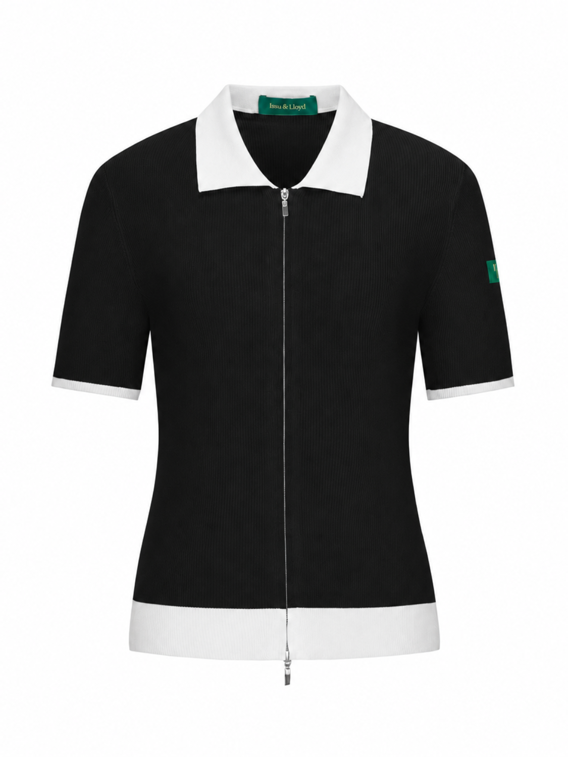 Eleanor geribd gebreid vest voor dames in zwart – Issu & Lloyd