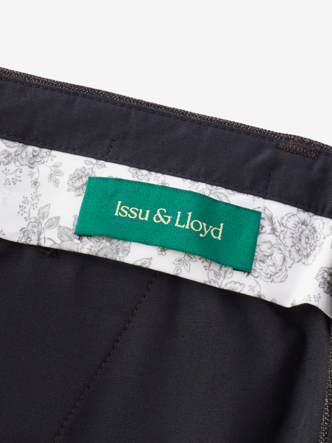 Frederick pantalon met plooien en geborstelde binnenkant voor heren in koffiebruin – Issu & Lloyd