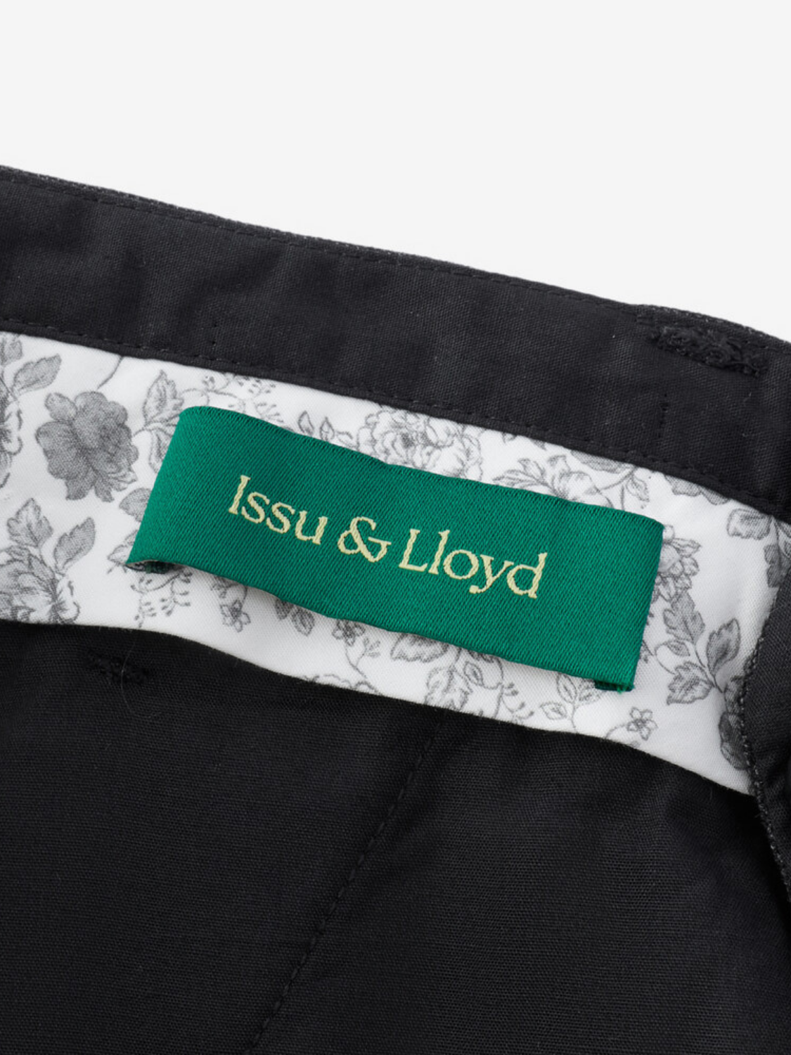 Frederick pantalon met plooien en geborstelde binnenkant voor heren in zwart – Issu & Lloyd