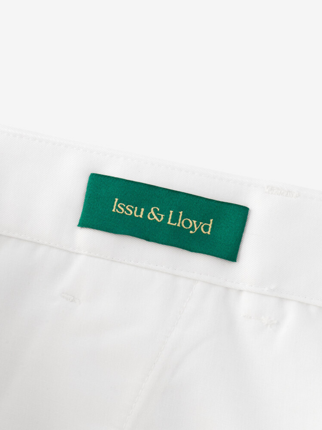 Harrison tapered pantalon met plooien voor heren in wit – Issu & Lloyd