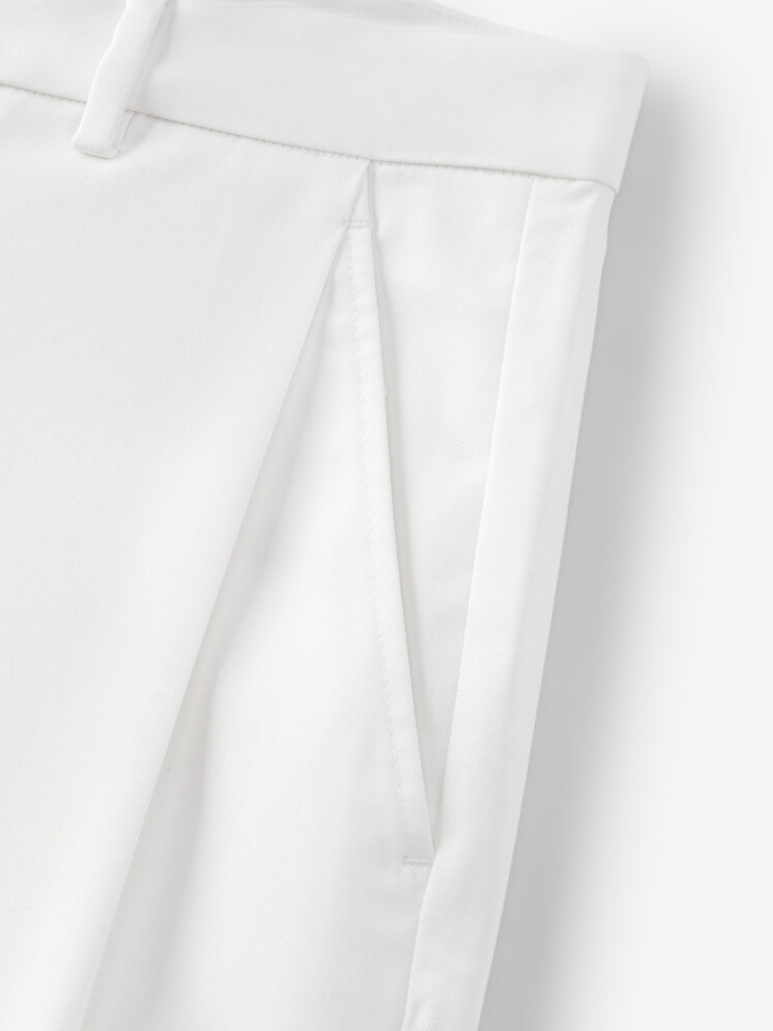 Harrison tapered pantalon met plooien voor heren in wit – Issu & Lloyd