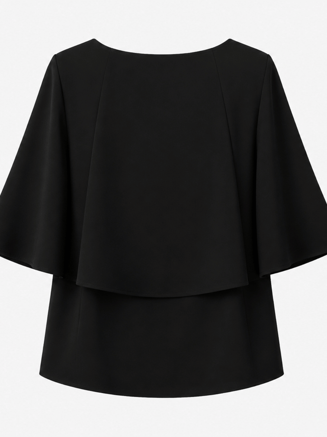 Isadora elegant cape T-shirt voor dames in zwart – Issu & Lloyd