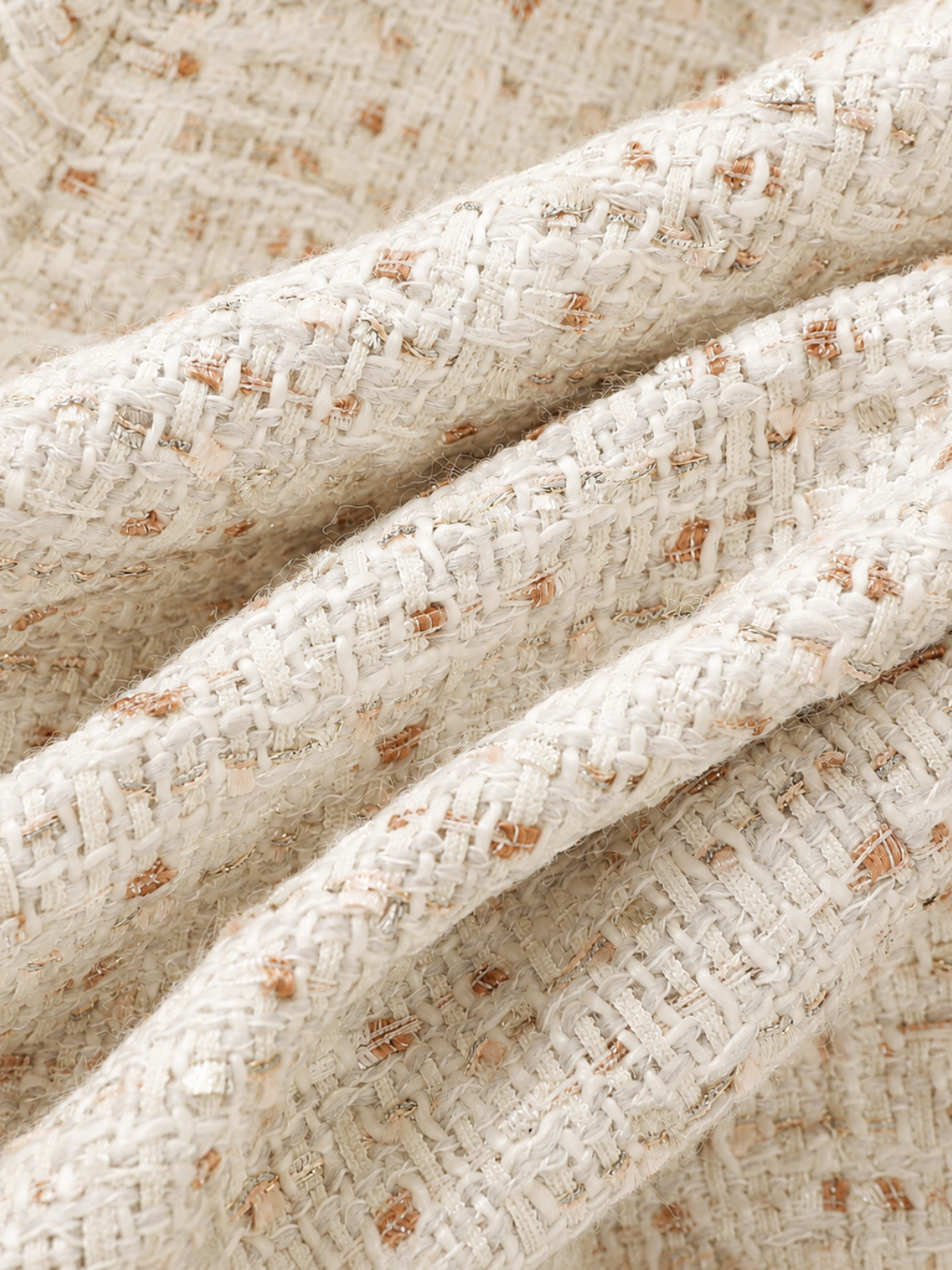 Lavinia cropped tweed jasje voor dames in crème – Issu & Lloyd