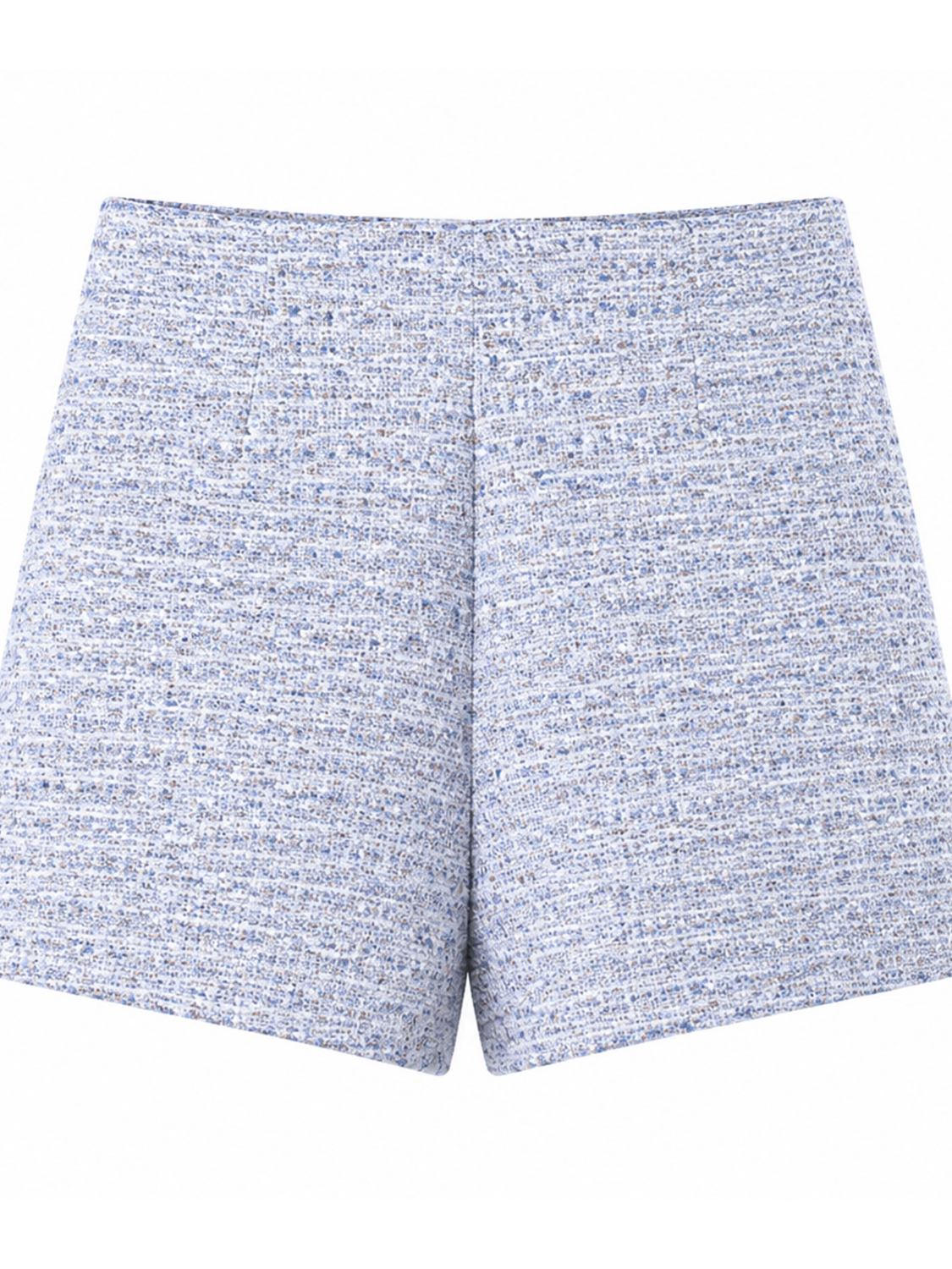 Lavinia tweed skort met roklook voor dames in gletsjerblauw – Issu & Lloyd