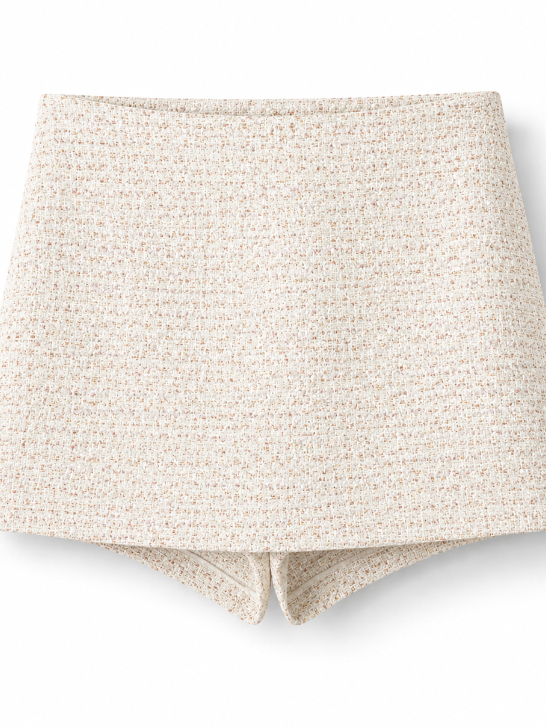 Lavinia tweed skort met roklook voor dames in ivoor crème – Issu & Lloyd