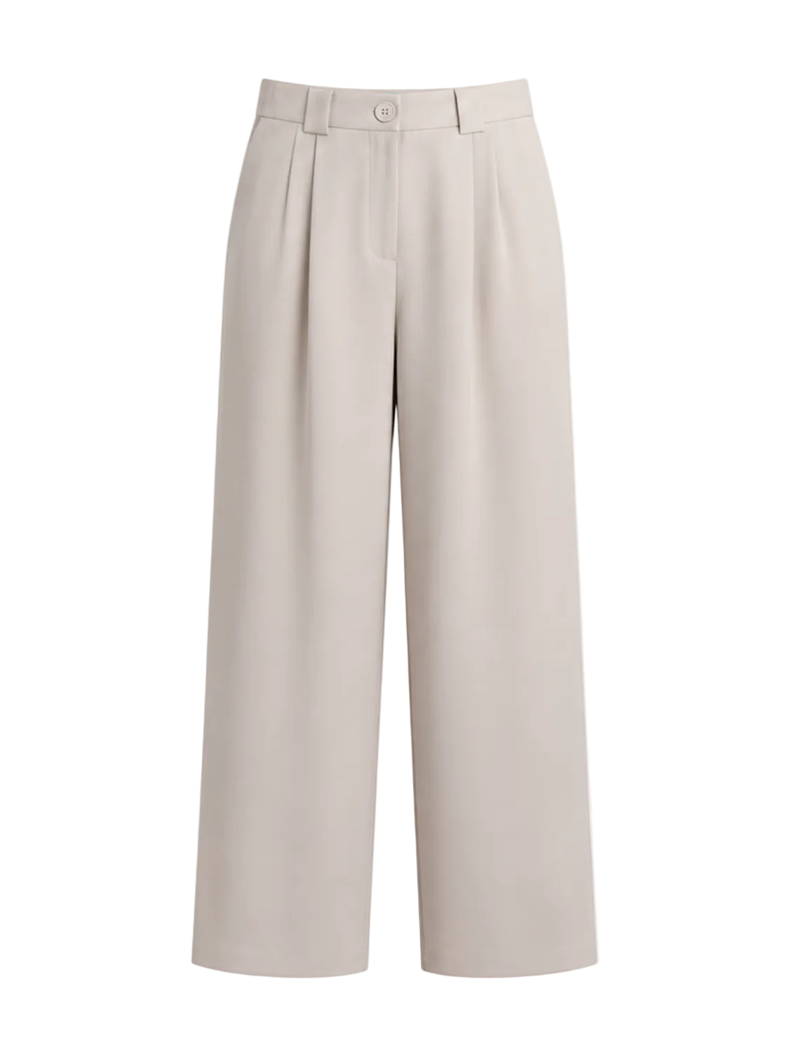 Philippa ultra high-waist pantalon met plooien voor dames in beige – Issu & Lloyd