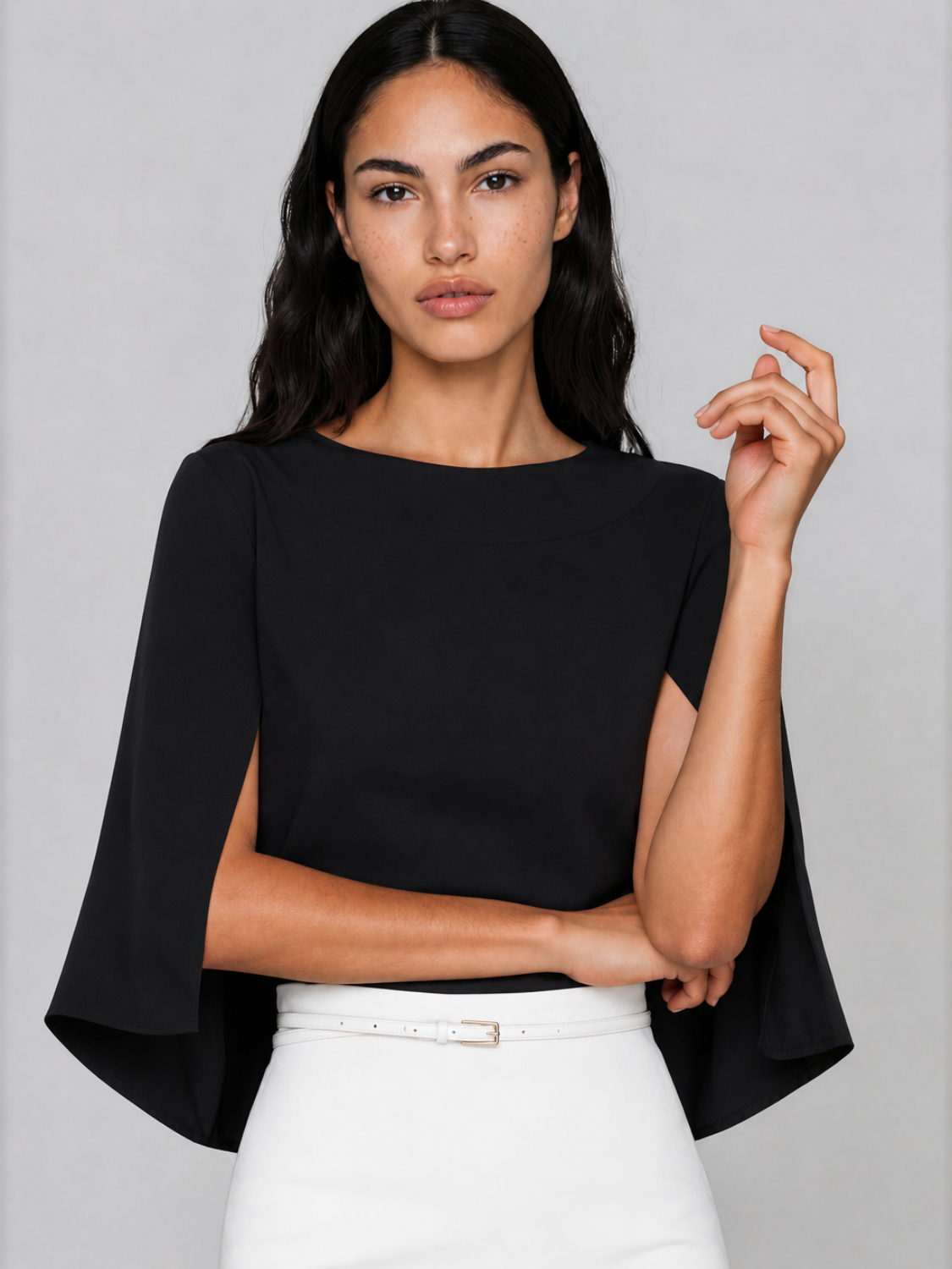 Rosa elegante rok op kniehoogte voor dames in wit – Issu & Lloyd